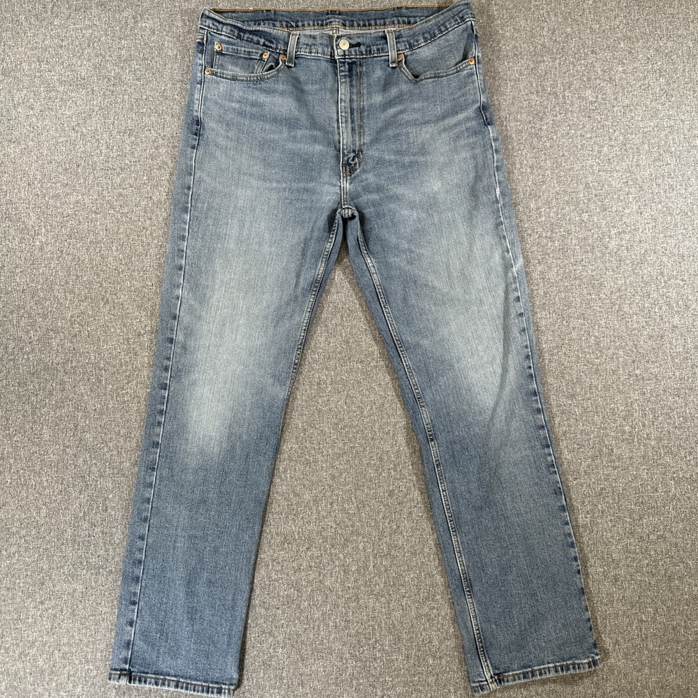 Levi's 514 Straight Fit Jeans Men's 38x32 Medium Wash Stretch Denim Pants